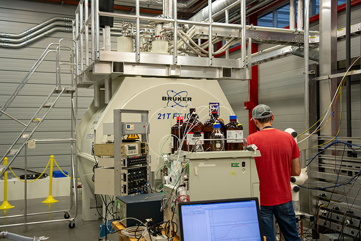 MagLab's 21 Tesla Ion Cyclotron Resonance system.