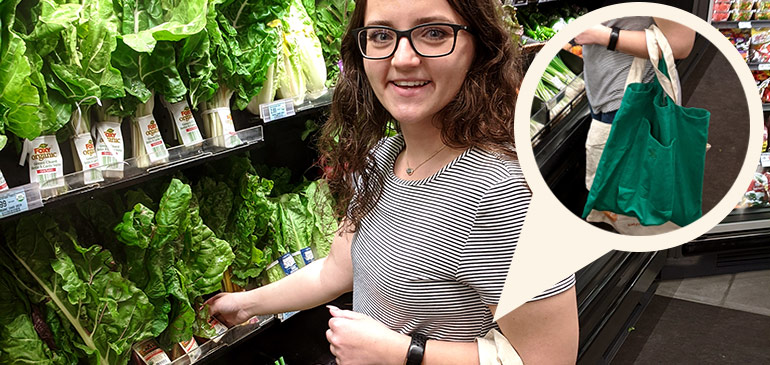 Zeljka Popovic with her reusable bag