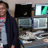 Abiola Temidayo Oloye, left, a fifth-year doctoral candidate and the lead author of a study published in Superconductor Science and Technology, at an electron microscope with Fumitake Kametani, an associate professor of mechanical engineering and principal investigator for the study at the FAMU-FSU College of Engineering.