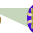 Left: Rendering of the nanocalorimeter wire-bonded to a printed circuit board mounted in a vacuum cell (shown without its lid).  Right: A photograph of the extremely small indium sample (dark rectangle in the middle of the image) mounted on the calorimeter. 