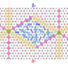 Schematic of TbInO3 in which one electron sits at each site on a triangular lattice.