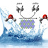 The protons of liquid water (HDO) are hyperpolarized by spin transfer from co-adsorbed parahydrogen on the surface of platinum-tin nanoparticles. Parahydrogen (antiparallel arrows) is converted to orthohydrogen (parallel arrows) in this process.