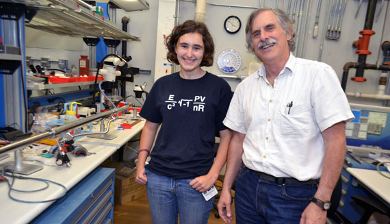 Maia with dad and MagLab physicist Scott Hannahs.