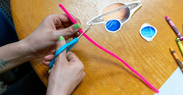 Cut a pipe cleaner