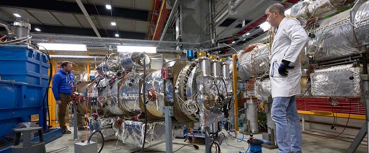 A “kicker” magnet is tested for use in the high-luminosity upgrade to CERN’s Large Hadron Collider.