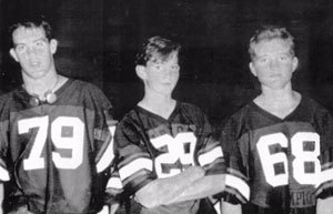 Ryan Rodgers (far right) with long-time buddies Joe Harasimowicz (left) and Mike Bruner during junior high school.