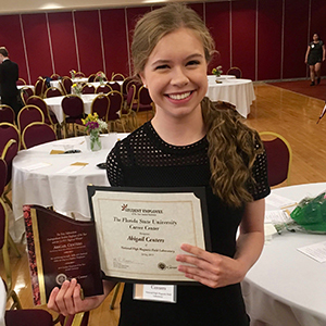 FSU junior Abigail Centers has worked as a computer programmer at the MagLab for two years.