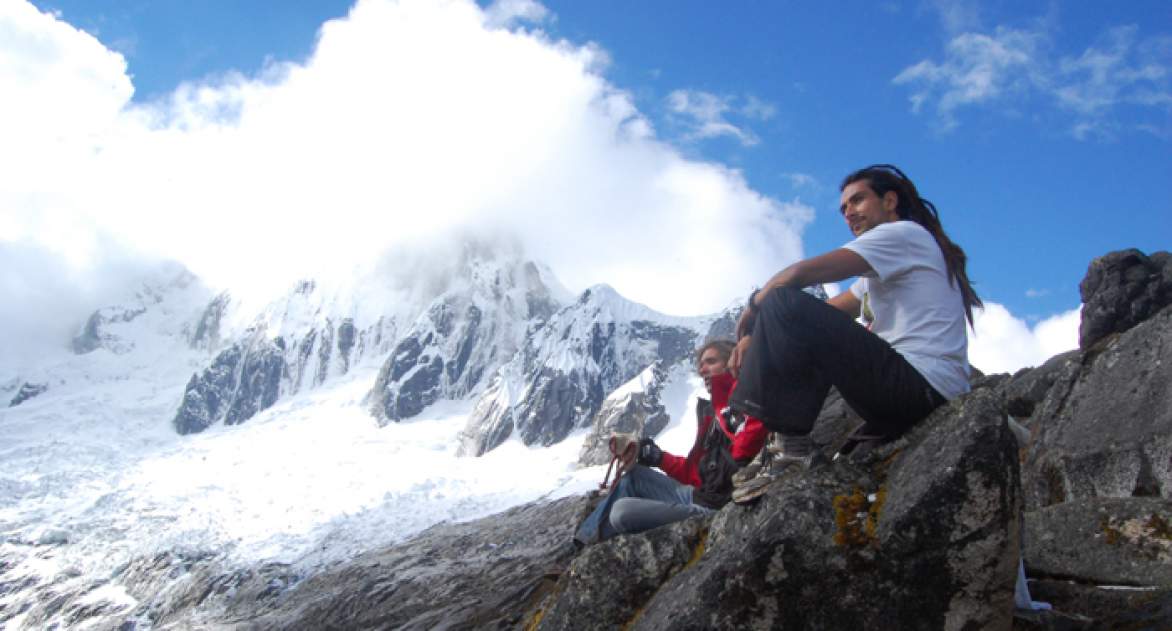 Charlie Sanabria in the Andes Mountains