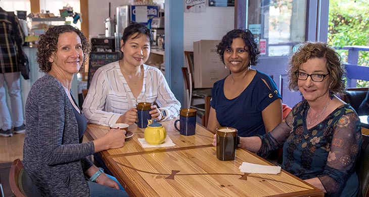 Left to right: Amy McKenna, Huan Chen, Komalavalli Thirunavukkuarasu and Laura Greene.