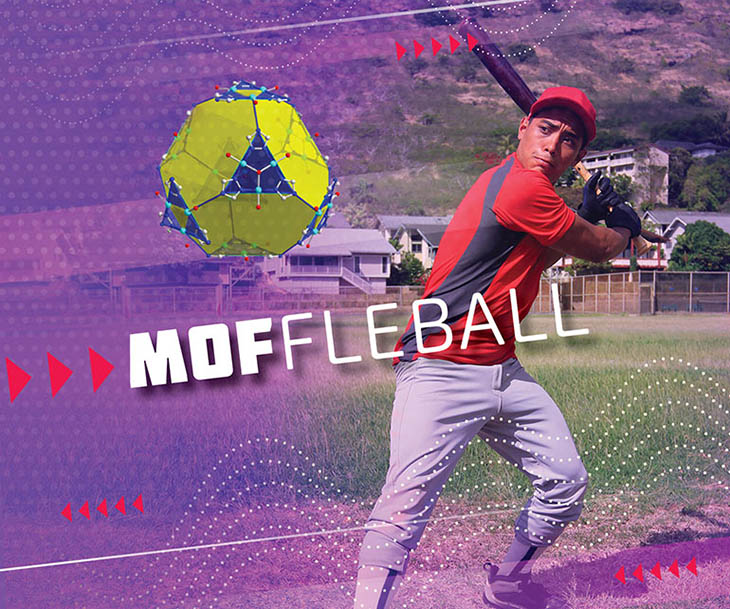 Photo illustration of MOFfleball