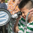 A science fan uses a solar telescope at the MagLab’s 2019 Open House.