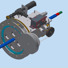 Lee Marks' conceptual drawing led to Scott Bole's AutoCAD design (above) of a money- and time-saving machine that winds tape around superconducting cable.