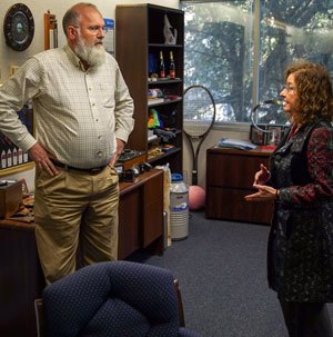 MagLab Director Greg Boebinger and Laura Greene.