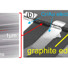 (a) Photo of a natural graphite sample. (b) Scanning transmission electron microscopy image showing the internal structure of the sample with its interfaces located between regions of different shades of gray.