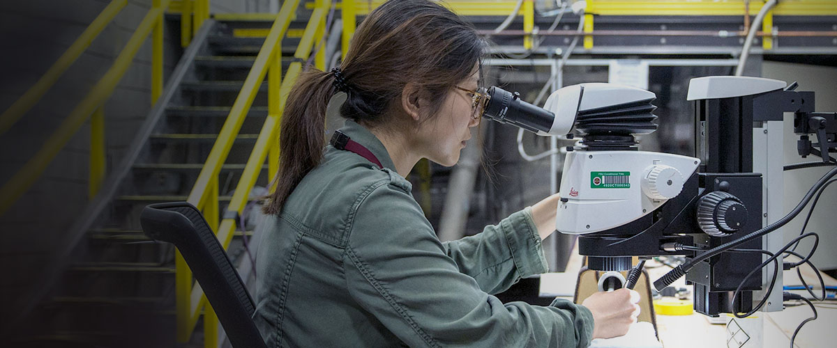 User working on probe for the 36 Tesla Series Connected Hybrid