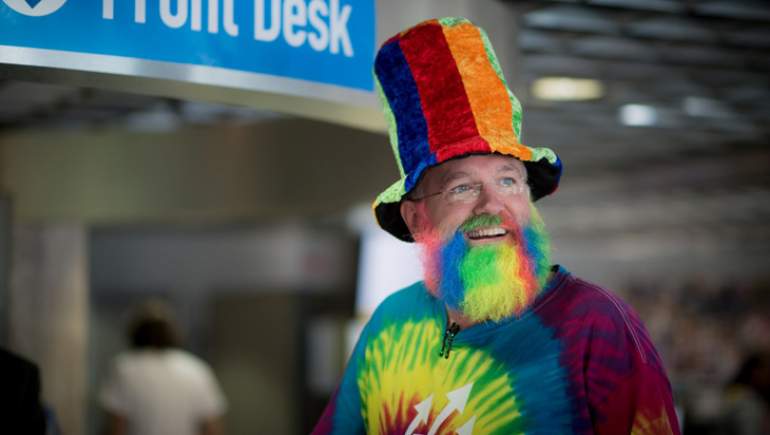 MagLab Director Greg Boebinger resplendent in his annual Open House finery.